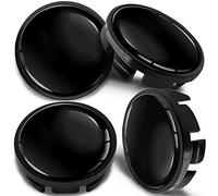 SkinoEu Lot de 4 Enjoliveur Cache Moyeux Capuchon de Centre de Roue 65 mm, Compatible avec VW Enjoliveurs 3B7 601 171 / 6U7 601 171 Noir Brillant CV 4