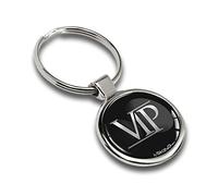 SkinoEu® Nickel Métal Porte-clés Boite Cadeau Personnalisable Accessoires pour Homme et Femme VIP Argent Emblème