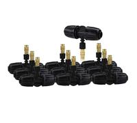 SKINPA Séparateur de Tuyau d'eau Jardin, connecteur, Buses brumisation en Laiton avec pulvérisateur d'atomiseur d'irrigation à Joint Rapide T 1/4 '' 3/8 1/2 Tube(ID12MM10pcs)
