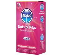 Skins - préservatif nervuré et à picots - boîte de 16