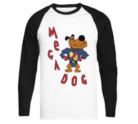 Skins UK - Design Mega Chien Sid Jenkins T-Shirt de Baseball Blanc Tee Écologique White Baseball T-Shirt Eco-Friendly Tee