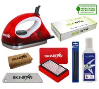 SkinStar Cire pour Skis Jeu de Commencement Naturel Brosse Nettoyeur Face Patch