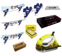 SkinStar Cire pour Skis Set De Smart Tendeurs Universelle Brosse & Fer à Farter