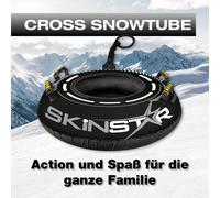 SkinStar CROSS Snowtube noir Ø 100cm Pneus de luge Pneus de neige Luge Bob