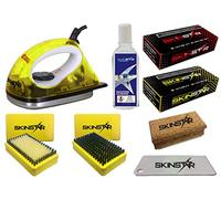 SkinStar Démarreur Ski Cire Kit, Fer de fartage Brosse hydrocarbonwachs 8 pièces