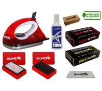 SkinStar Démarreur Ski Cire Set ,Fer de Fartage Brosse Hydrocarbonwachs 8-teilig