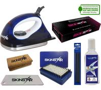 SkinStar Kit de fartage pour ski 7 pièces avec fer à farter pour ski alpin, nordique et snowboard