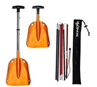 SkinStar Sonde d'avalanche 260 ou 320 cm et pelle à neige pliable en aluminium léger et compact
