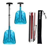 SkinStar Sonde d'avalanche 260 ou 320 cm et pelle à neige pliable en aluminium léger et compact