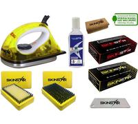 SKINSTAR Starter Kit de fartage pour ski, fer à farter, brosse, fart hydrocarboné 8 pièces