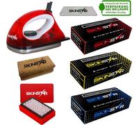 SKINSTAR Starter Kit de fartage pour skis, fer à farter, brosse, fart hydrocarboné 7 pièces