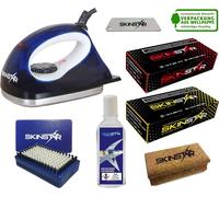 SKINSTAR Starter Kit de fartage pour skis, fer à farter, brosse, fart hydrocarboné 7 pièces