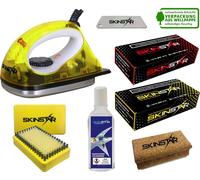 SKINSTAR Starter Kit de fartage pour skis, fer à farter, brosse, fart hydrocarboné 7 pièces