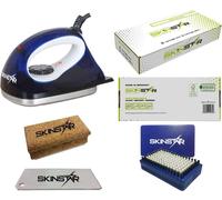 SKINSTAR Starter Kit de fartage pour skis, fer à farter, brosse Natural Wax 5 pièces