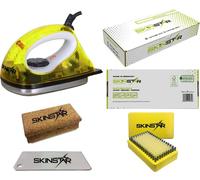 SKINSTAR Starter Kit de fartage pour skis, fer à farter, brosse Natural Wax 5 pièces