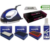 SKINSTAR Starter Kit de fartage pour skis, fer à farter, brosses, fart, nettoyant 7 pièces