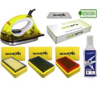 SKINSTAR Starter Kit de fartage pour skis Fer à farter Brosses Nettoyant pour fart naturel 7pcs