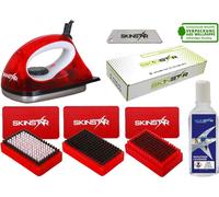 SKINSTAR Starter Kit de fartage pour skis Fer à farter Brosses Nettoyant pour fart naturel 7pcs