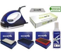 SKINSTAR Starter Kit de fartage pour skis Fer à farter Brosses Nettoyant pour fart naturel 7pcs