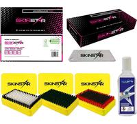 SkinStar Starter Set 6 pièces, 3 x brosses, lame de raclage, décireur de ski