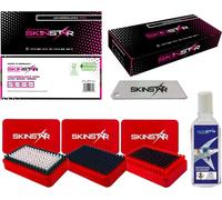 SkinStar Starter Set 6 pièces, 3 x brosses, lame de raclage, décireur de ski