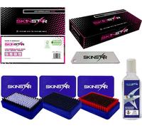 SkinStar Starter Set 6 pièces, 3 x brosses, lame de raclage, décireur de ski