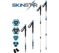 SkinStar T1 Bâton de randonnée, Bâton de randonnée pédestre, Bâton de trekking, Bâton de ski, Bâton de ski de randonnée - Longueur : SKINSTAR T1 bleu