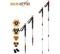 SkinStar T1 Bâton de randonnée, Bâton de randonnée pédestre, Bâton de trekking, Bâton de ski, Bâton de ski de randonnée - Longueur : SKINSTAR T1 orange