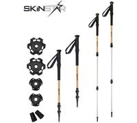 SKINSTAR T1 Bâton de randonnée Bâtons de trekking Bâtons de ski Bâtons de ski de randonnée - Couleur : OPTIQUE BOIS