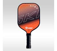SKINUP Raquette de Pickleball Smart & Fun, Fibre de Verre, Nid d'abeille Polypropylène, 225g, 13mm d'épaisseur pour Un Jeu Puissant (Orange)