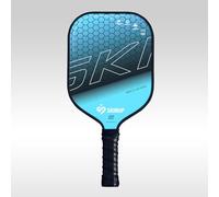 SKINUP Raquette de Pickleball Smart & Fun, Fibre de Verre, Nid d'abeille Polypropylène, 225g, 13mm d'épaisseur pour Un Jeu Puissant (Bleu)