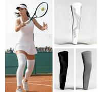 skinup Sport Jambière Genouillère de Compression FLEXUP - Améliore Performance, Récupération Sportive, Soutien Genou Course, Cyclisme, Padel - Unisexe Noir, Blanc, Gris (Blanc, XL)