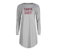 Skiny Chemise de nuit gris clair / rouge foncé, Taille S