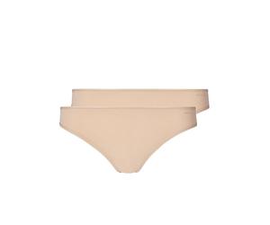 Skiny Damen String 2er Pack Advantage Micro, Beige, 42 (Lot de 2) Femme