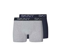 Skiny Herren Pant 2er Pack Cotton Multipack Hipster, Opaque, Greyblue Selection, XL (Lot de 2) Homme