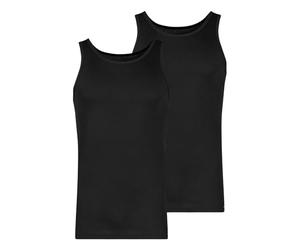 Skiny Herren Tank Top 2er Pack Shirt Multipack Fine Rib Tricot, Black, 2XL (Lot de 2) Homme