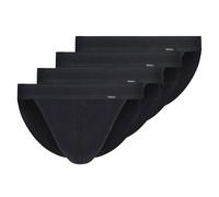 Skiny Homme Tanga-Slip, 4er Paquet - Coton Retro, Caleçon, Finement Côtelé, Jean