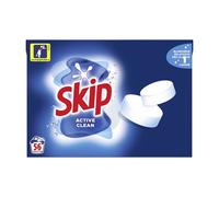 SKIP Active Clean Tablettes de lessive aux agents blanchissants oxygénés 56 tablettes