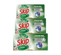 Skip Capsules Lessive 3en1 Anti-Odeur Format, 72 Lavages