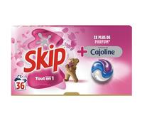SKIP - Capsules Lessive 3en1 Ultra-Efficace, Parfum Doux Cajoline, Nettoyage Complet (36 unités) - Lot de 2 - vendu par Lot