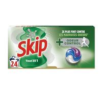 SKIP - Capsules Lessive Tout-en-1 avec Maîtrise Parfumée, Nettoyage Efficace (Boîte 24) - Lot de 2 - vendu par Lot