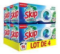 Skip Capsules Lessive Ultimate 4en1 Odeur Control 96 Pastilles Lessive