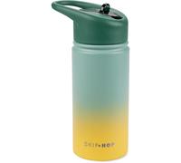 Skip Hop Bouteille d'eau isotherme en acier inoxydable pour enfants avec paille, capacité de 430,9 g, sans BPA, vert ombré