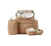 Skip Hop Forma Sac à dos à langer - Camel | Sac léger pour bébé avec matelas à langer, porte-biberons isothermes et sangles de poussette | Sac à dos de voyage multi-poches pour mamans et papas