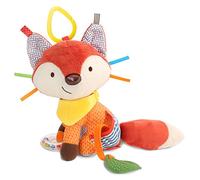 Skip Hop Peluche Renard d'Activités avec Anneau de Dentition - Jouet d'Éveil Naissance Bébé Interactif - Jeu Multisensoriel + Hochets - Stimule Dentition & Motricité - Facile à Tenir en Main