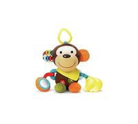 Skip Hop Peluche Singe d'Activités avec Anneau de Dentition + Hochet Bébé - Jouet d'Éveil - Naissance Bébé Interactif - Stimule Dentition & Motricité - Facile à Tenir en Main