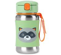 Skip Hop Spark Style Straw Bottle gourde en inox avec paille Racoon 12 m+ 350 ml