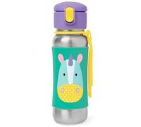 Skip Hop Zoo Straw Bottle gourde en inox avec paille Unicorn 12 m+ 350 ml
