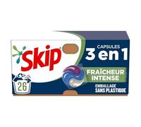 Skip Lessive Capsules 3en1 Fraîcheur Intense - Format économique 550g - Pour un linge impeccable et parfumé longue durée - Facilite le quotidien - Lessive. - Le Lot De 2