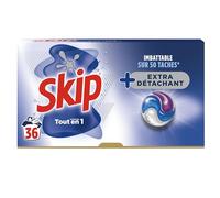 Skip Lessive Capsules Tout-en-1 Extra Détachant 36 Lavages